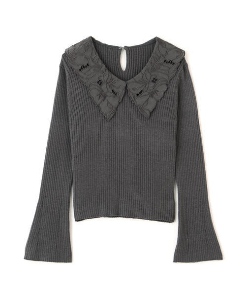 PROPORTION BODY DRESSING（プロポーションボディドレッシング）の「レース襟付きニット / 1215270923（ニット/セーター・レディース・ブラック/ピンク/ダークグレー・FREE）」の12枚目の写真