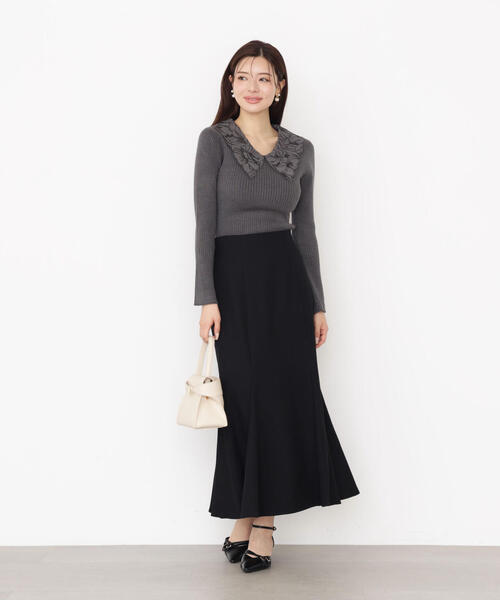 PROPORTION BODY DRESSING（プロポーションボディドレッシング）の「レース襟付きニット / 1215270923（ニット/セーター・レディース・ブラック/ピンク/ダークグレー・FREE）」の18枚目の写真