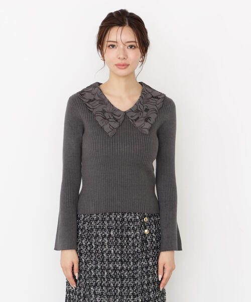 PROPORTION BODY DRESSING（プロポーションボディドレッシング）の「レース襟付きニット / 1215270923（ニット/セーター・レディース・ブラック/ピンク/ダークグレー・FREE）」の20枚目の写真