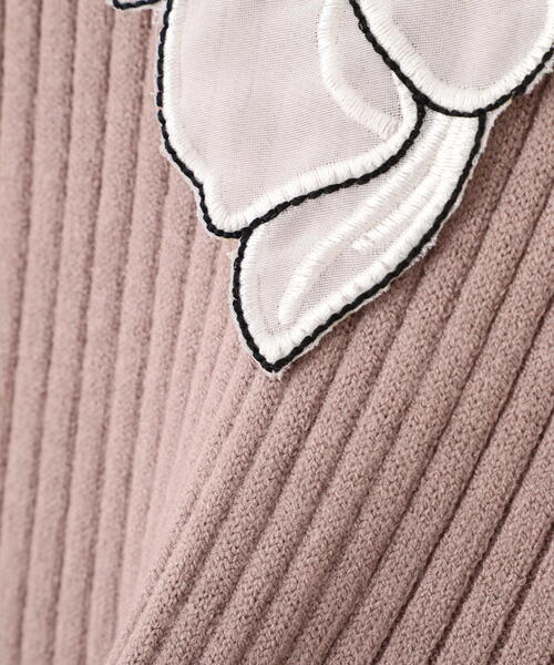 PROPORTION BODY DRESSING（プロポーションボディドレッシング）の「レース襟付きニット / 1215270923（ニット/セーター・レディース・ブラック/ピンク/ダークグレー・FREE）」の5枚目の写真