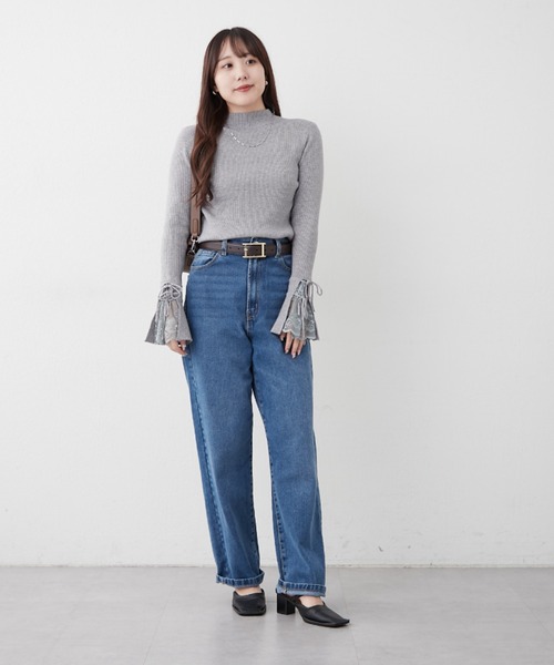 continuer de NICE CLAUP(コンティニューデナイスクラップ)の「袖レース&リボンニットトップス(ニット/セーター・レディース・ピンク/アイボリー/ブラック/トップグレー/ボルドー/ブラウン/サックスブルー/ピンク系その他/ベージュ・FREE)」の20枚目の写真