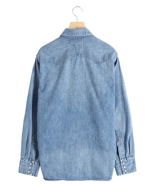 REMI RELIEF（レミレリーフ）の「REMI RELIEF / レミレリーフ：8.5oz DENIM WESTERNSHIRT（ノコギリ型フラップ）：RN28369250[STD]（シャツ/ブラウス・メンズ・ブルー系その他/ブルー・M/S）」の4枚目の写真