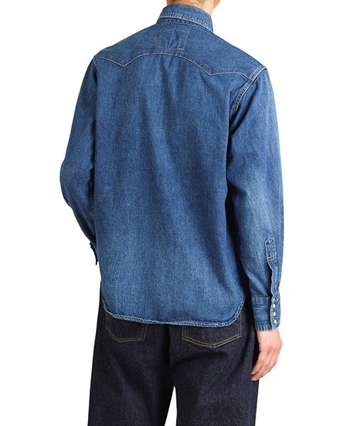 REMI RELIEF（レミレリーフ）の「REMI RELIEF / レミレリーフ：8.5oz DENIM WESTERNSHIRT（ノコギリ型フラップ）：RN28369250[STD]（シャツ/ブラウス・メンズ・ブルー系その他/ブルー・M/S）」の11枚目の写真