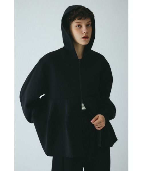 HeRIN.CYE(ヘリンドットサイ)の「Feels foodie cardigan フィールズフーディーカーディガン(カーディガン/ボレロ・レディース・ブラック/ベージュ/グレー・FREE)」の2枚目の写真