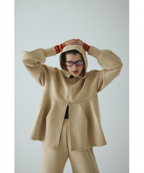 HeRIN.CYE(ヘリンドットサイ)の「Feels foodie cardigan フィールズフーディーカーディガン(カーディガン/ボレロ・レディース・ブラック/ベージュ/グレー・FREE)」の17枚目の写真