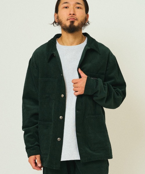 BIG MIKE(ビッグマイク)の「BIG MIKE ビックマイク / セットアップ対応 コーデュロイ カバーオールジャケット 102546700(カバーオール・メンズ・ベージュ/ブラック/ダークグリーン・X-LARGE/LARGE/MEDIUM)」の3枚目の写真