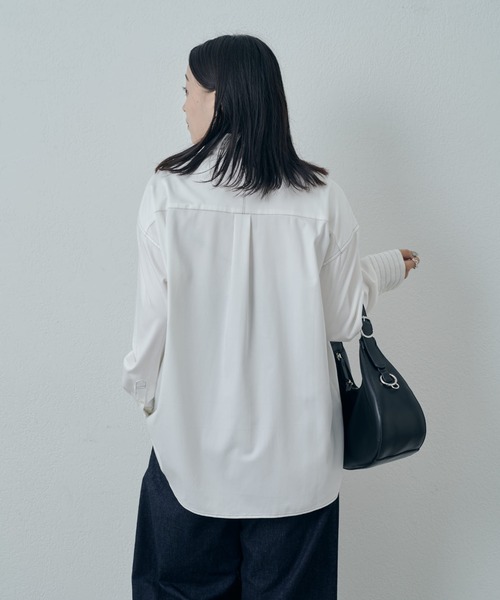 Lui's(ルイス)の「バンブーレーヨンステッチシャツ(シャツ/ブラウス・レディース・ホワイト/ブラック/サックスブルー・FREE)」の6枚目の写真