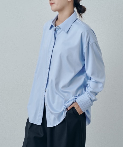 Lui's(ルイス)の「バンブーレーヨンステッチシャツ(シャツ/ブラウス・レディース・ホワイト/ブラック/サックスブルー・FREE)」の15枚目の写真