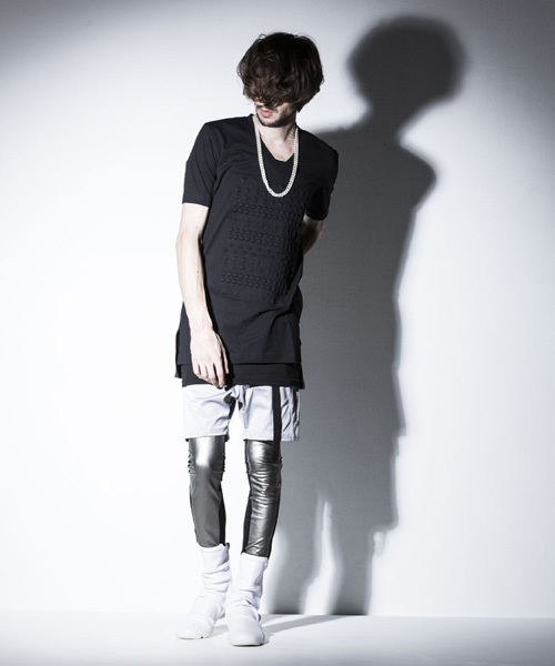 NO ID.（ノーアイディ）の「mp4081-PｽﾄﾚｯﾁﾏﾙﾁｼｰﾑﾚｲﾔｰﾄﾞﾊｰﾌPT（その他パンツ・メンズ・ライトグレー/ブラック・1/3/2）」の5枚目の写真