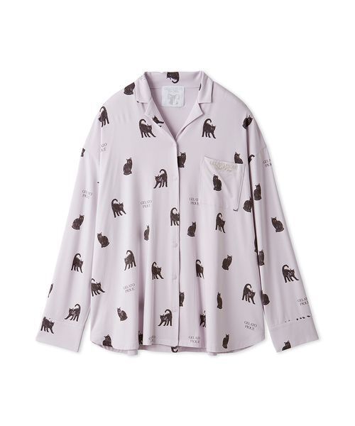 し*ん様 【最終値下】PIQUE 猫刺繍 ルームウェアセット 新品未使用　ジェラ gelato pique（ジェラートピケ） SALE20%OFF オム sleeping cat 総柄