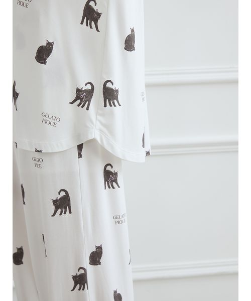 ※削除予定　新品タグ付き　ジェラートピケ　上下セット　猫柄 ルームウェア ネコ」に該当する ｜ルームウェア・パジャマ通販のgelatopique
