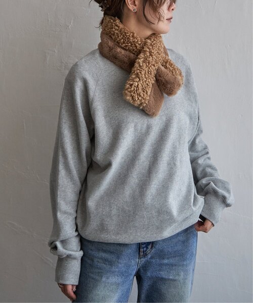 LBC(エルビーシー)の「プードルコンビティペット(マフラー・レディース・キャメル/ブラック/アイボリー・FREE)」の8枚目の写真