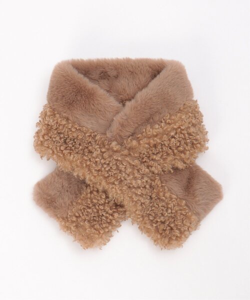 LBC(エルビーシー)の「プードルコンビティペット(マフラー・レディース・キャメル/ブラック/アイボリー・FREE)」の11枚目の写真