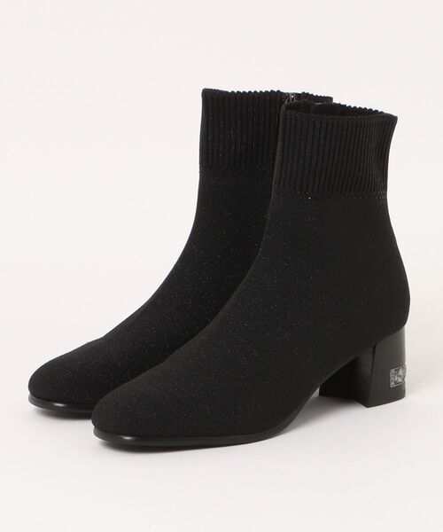MACKINTOSH PHILOSOPHY(マッキントッシュ フィロソフィー)の「ストレッチニットショートブーツ(ブーツ・レディース・ブラック・22.5cm/23.5cm/23.0cm/24.5cm/24.0cm)」の1枚目の写真
