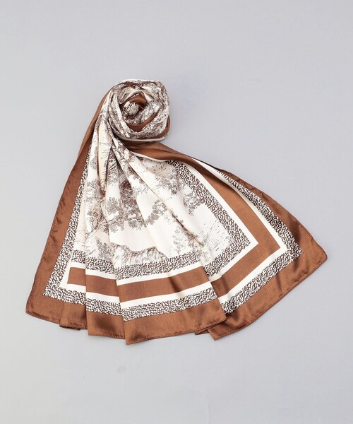 coen（コーエン）の「アソートプリント大判スカーフ（バンダナ/スカーフ・レディース・モカ/コバルトブルー/ネイビー/ブラック・FREE）」の11枚目の写真