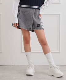 PINK-latte | ラップサイドラインスカパン(スカート)