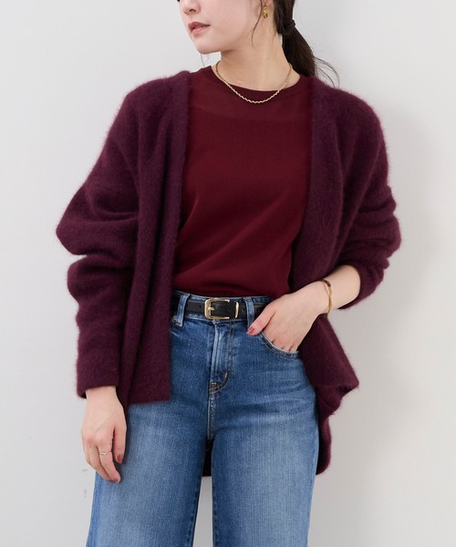 MICA&DEAL（マイカ＆ディール）の「ラクーンデュアルカーディガン（カーディガン/ボレロ・レディース・ブルー/グレー/ベージュ/ワインレッド/チャコールグレー・FREE）」の5枚目の写真