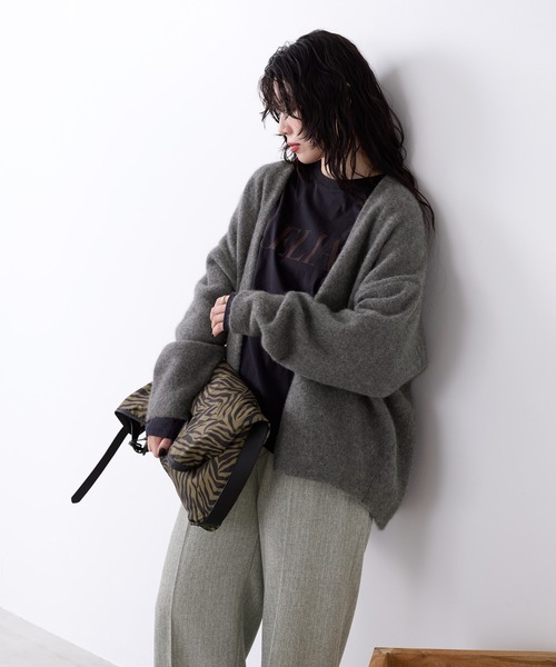 MICA&DEAL（マイカ＆ディール）の「ラクーンデュアルカーディガン（カーディガン/ボレロ・レディース・ブルー/グレー/ベージュ/ワインレッド/チャコールグレー・FREE）」の16枚目の写真