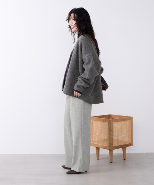 MICA&DEAL（マイカ＆ディール）の「ラクーンデュアルカーディガン（カーディガン/ボレロ・レディース・ブルー/グレー/ベージュ/ワインレッド/チャコールグレー・FREE）」の18枚目の写真