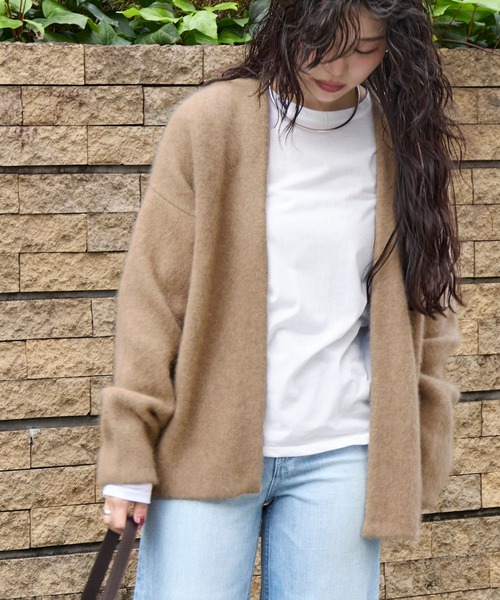 MICA&DEAL（マイカ＆ディール）の「ラクーンデュアルカーディガン（カーディガン/ボレロ・レディース・ブルー/グレー/ベージュ/ワインレッド/チャコールグレー・FREE）」の7枚目の写真