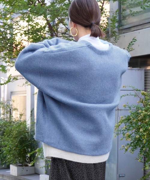 MICA&DEAL（マイカ＆ディール）の「ラクーンデュアルカーディガン（カーディガン/ボレロ・レディース・ブルー/グレー/ベージュ/ワインレッド/チャコールグレー・FREE）」の8枚目の写真