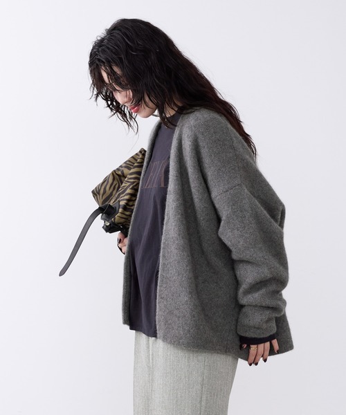 MICA&DEAL（マイカ＆ディール）の「ラクーンデュアルカーディガン（カーディガン/ボレロ・レディース・ブルー/グレー/ベージュ/ワインレッド/チャコールグレー・FREE）」の13枚目の写真