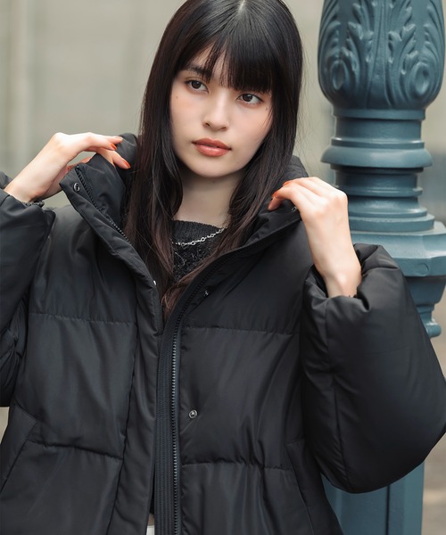 アウター総選挙3位】フード取り外し可能軽量ダウンブルゾン/2WAY・撥水