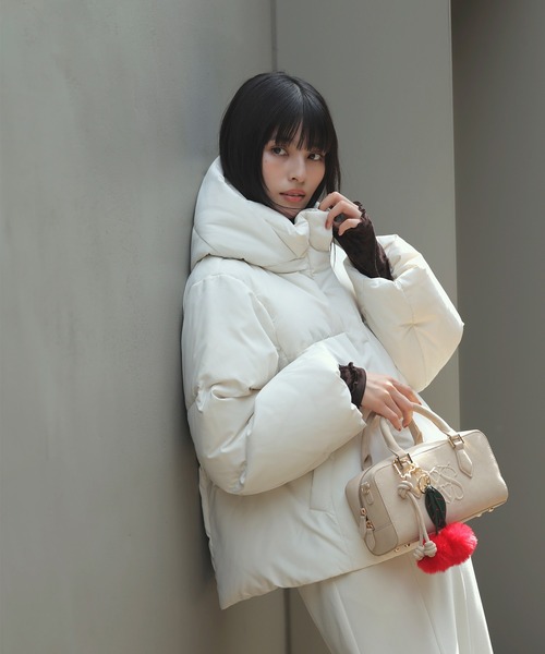 アウター総選挙3位】フード取り外し可能軽量ダウンブルゾン/2WAY・撥水