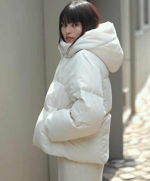 アウター総選挙3位】フード取り外し可能軽量ダウンブルゾン/2WAY・撥水