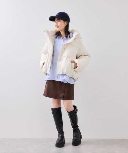 アウター総選挙3位】フード取り外し可能軽量ダウンブルゾン/2WAY・撥水