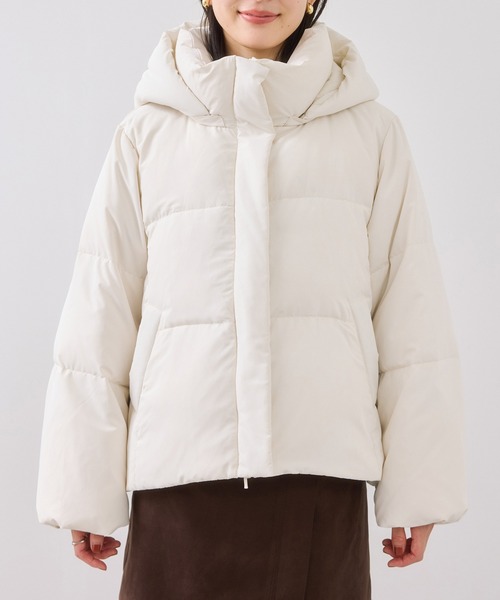 アウター総選挙3位】フード取り外し可能軽量ダウンブルゾン/2WAY・撥水