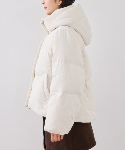 アウター総選挙3位】フード取り外し可能軽量ダウンブルゾン/2WAY・撥水