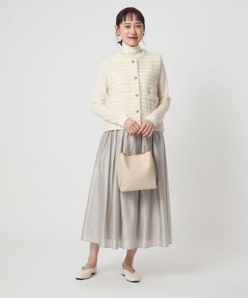 セール】ミックスツイードライク ニット ジレ ベスト（ベスト）｜green