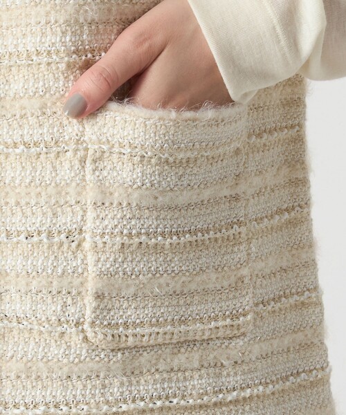 green label relaxing(グリーンレーベルリラクシング)の「ミックスツイードライク ニット ジレ ベスト(ベスト・レディース・その他1/オフホワイト/ブラック・FREE)」の21枚目の写真