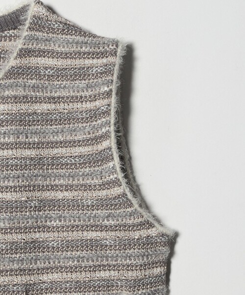 green label relaxing(グリーンレーベルリラクシング)の「ミックスツイードライク ニット ジレ ベスト(ベスト・レディース・その他1/オフホワイト/ブラック・FREE)」の19枚目の写真