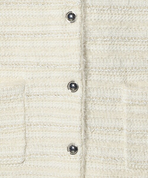 green label relaxing(グリーンレーベルリラクシング)の「ミックスツイードライク ニット ジレ ベスト(ベスト・レディース・その他1/オフホワイト/ブラック・FREE)」の14枚目の写真