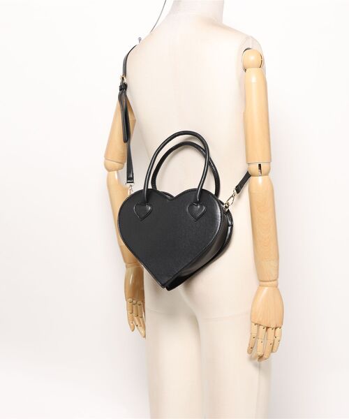 Burner(バーナー)の「【OKUOKU 0909】ハート ミニハンドバッグ oku-bag-34-25(ハンドバッグ・レディース・ブラック・FREE)」の5枚目の写真
