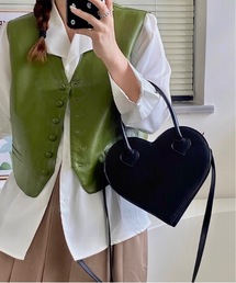 Burner（バーナー）の「【OKUOKU　0909】ハート　ミニハンドバッグ oku-bag-34-25（ハンドバッグ）」