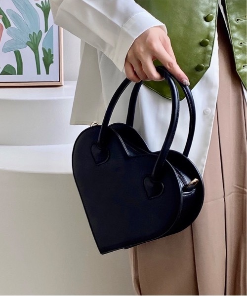 Burner(バーナー)の「【OKUOKU 0909】ハート ミニハンドバッグ oku-bag-34-25(ハンドバッグ・レディース・ブラック・FREE)」の13枚目の写真