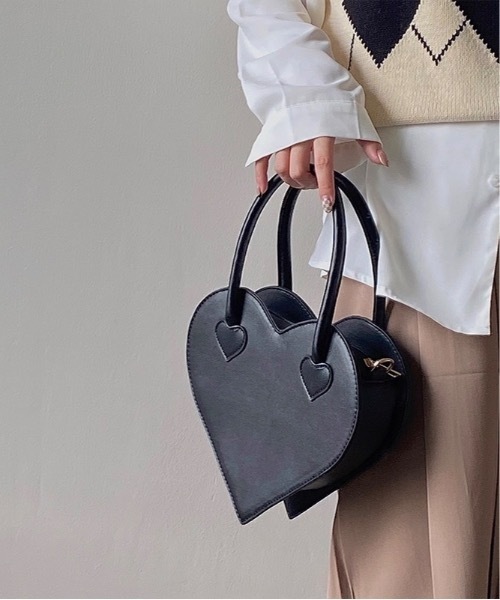 Burner(バーナー)の「【OKUOKU 0909】ハート ミニハンドバッグ oku-bag-34-25(ハンドバッグ・レディース・ブラック・FREE)」の6枚目の写真