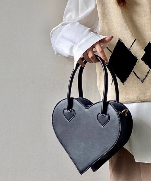 Burner(バーナー)の「【OKUOKU 0909】ハート ミニハンドバッグ oku-bag-34-25(ハンドバッグ・レディース・ブラック・FREE)」の12枚目の写真