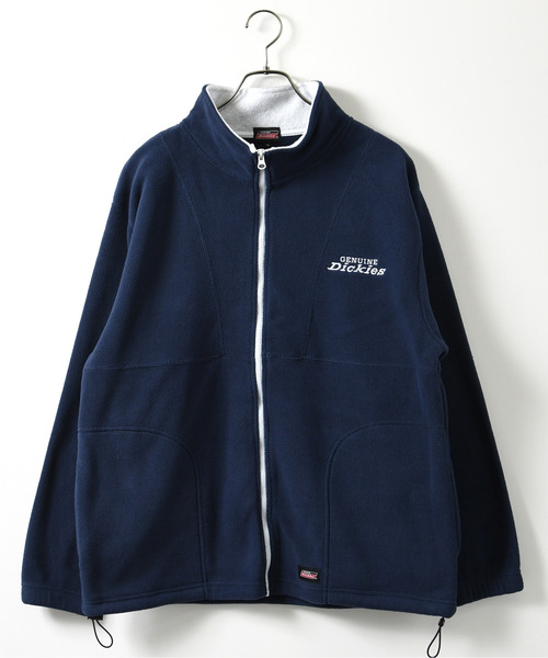 Dickies(ディッキーズ)の「【neos】GENUINE DICKIES ジェニュイン ディッキーズ ルーズシルエット ロゴ 刺繍 フルジップ ボア フリース ジャケット(ブルゾン・メンズ・スミクロ/ネイビー/ライトグレー/グリーン・MEDIUM/LARGE/X-LARGE)」の4枚目の写真
