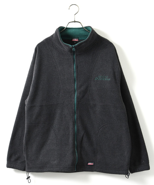 Dickies(ディッキーズ)の「【neos】GENUINE DICKIES ジェニュイン ディッキーズ ルーズシルエット ロゴ 刺繍 フルジップ ボア フリース ジャケット(ブルゾン・メンズ・スミクロ/ネイビー/ライトグレー/グリーン・MEDIUM/LARGE/X-LARGE)」の2枚目の写真