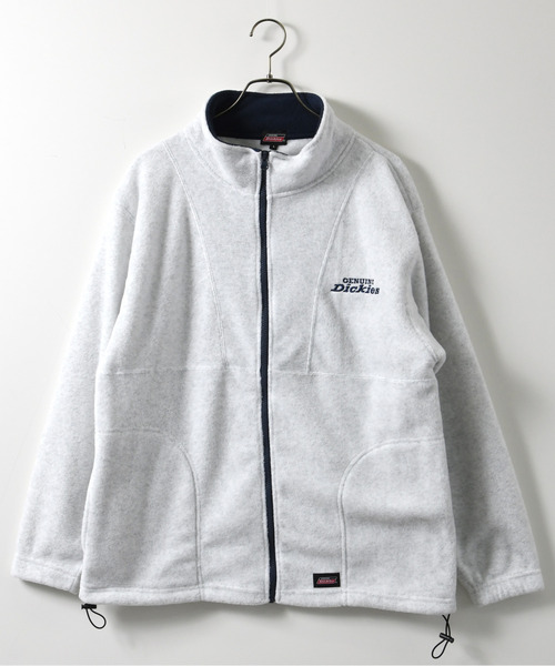 Dickies(ディッキーズ)の「【neos】GENUINE DICKIES ジェニュイン ディッキーズ ルーズシルエット ロゴ 刺繍 フルジップ ボア フリース ジャケット(ブルゾン・メンズ・スミクロ/ネイビー/ライトグレー/グリーン・MEDIUM/LARGE/X-LARGE)」の1枚目の写真