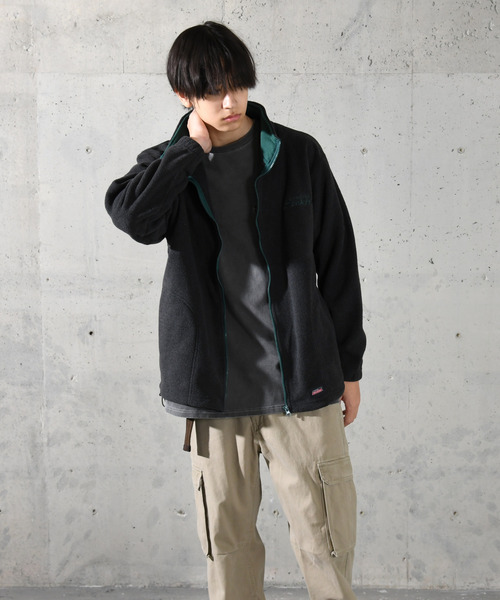 Dickies(ディッキーズ)の「【neos】GENUINE DICKIES ジェニュイン ディッキーズ ルーズシルエット ロゴ 刺繍 フルジップ ボア フリース ジャケット(ブルゾン・メンズ・スミクロ/ネイビー/ライトグレー/グリーン・MEDIUM/LARGE/X-LARGE)」の8枚目の写真