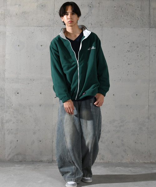 Dickies(ディッキーズ)の「【neos】GENUINE DICKIES ジェニュイン ディッキーズ ルーズシルエット ロゴ 刺繍 フルジップ ボア フリース ジャケット(ブルゾン・メンズ・スミクロ/ネイビー/ライトグレー/グリーン・MEDIUM/LARGE/X-LARGE)」の10枚目の写真