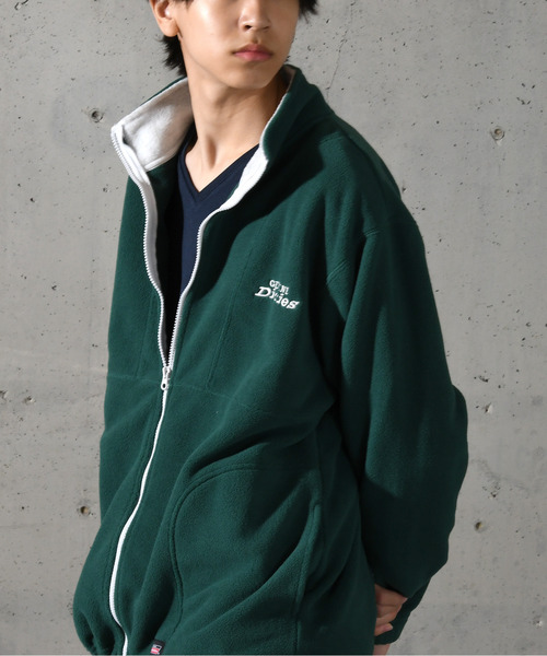 Dickies(ディッキーズ)の「【neos】GENUINE DICKIES ジェニュイン ディッキーズ ルーズシルエット ロゴ 刺繍 フルジップ ボア フリース ジャケット(ブルゾン・メンズ・スミクロ/ネイビー/ライトグレー/グリーン・MEDIUM/LARGE/X-LARGE)」の11枚目の写真