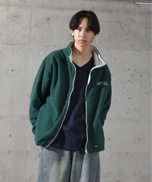 neos（ネオス）の「【neos】GENUINE DICKIES ジェニュイン ディッキーズ ルーズシルエット ロゴ 刺繍 フルジップ ボア フリース ジャケット（ブルゾン）」
