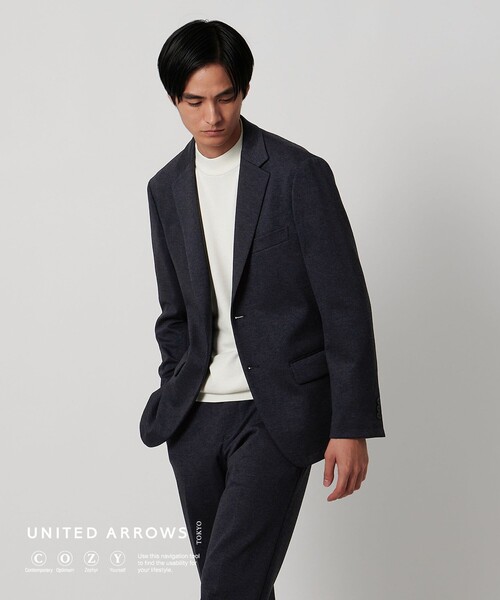 UNITED ARROWS フランネルウール　テーラードジャケット フランネル シングル2ボタン テーラードジャケット COMFORT EASY