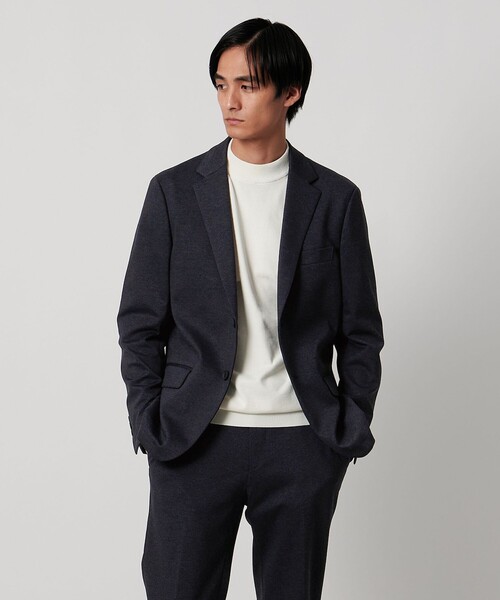 UNITED ARROWS（ユナイテッドアローズ）の「シャークスキン ジャージ  UA COZY ウォッシャブル ストレッチ 防しわ（テーラードジャケット・メンズ・ネイビー/ダークグレー・S/M/XL/L/XXL）」の3枚目の写真